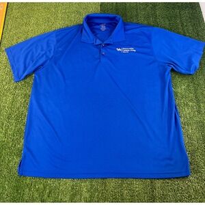 UltraClub Mens 2XL Royal Blue UB University at Buffalo Campus Living Polo Shirt